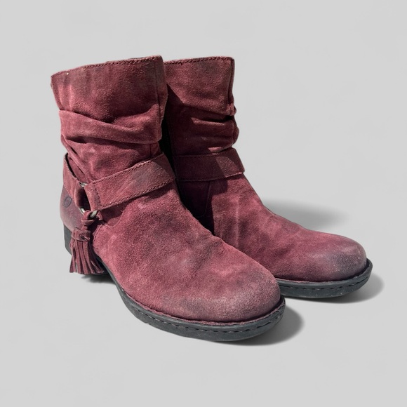 Born purple slouch ankle fringe western flair boot - Picture 1 of 10